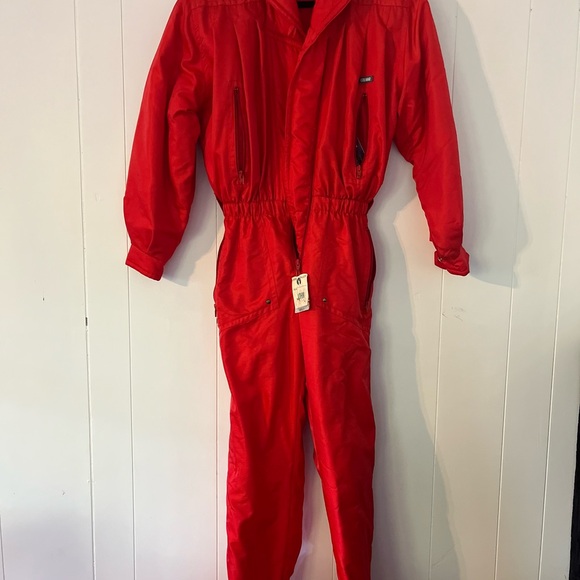 COLMAR Sportswear Red Snowsuit Vintage Made In Italy Size Large USA 8 - Picture 2 of 16